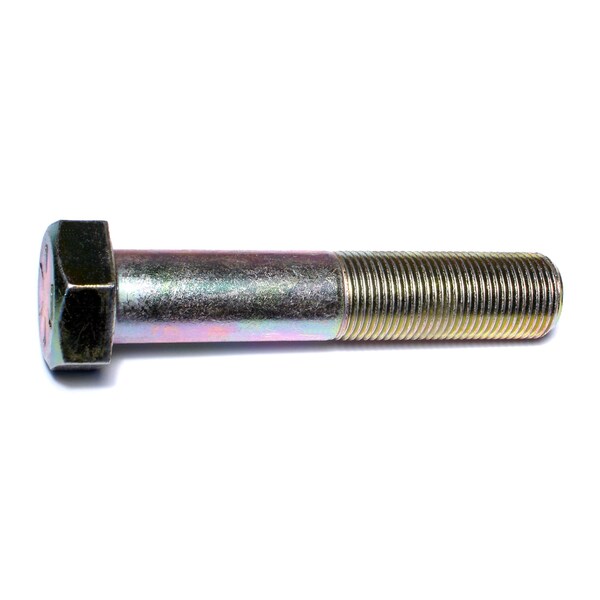 Midwest Fastener Grade 8, 7/8"-14 Hex Head Cap Screw, Zinc Yellow Steel, 4-1/2 in L, 5 PK 00944 - main